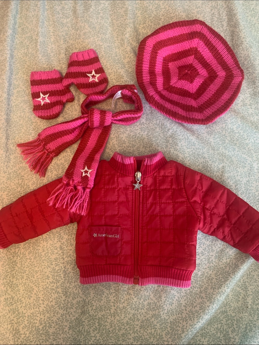 American Girl Berry Jacket and Knit Accessories